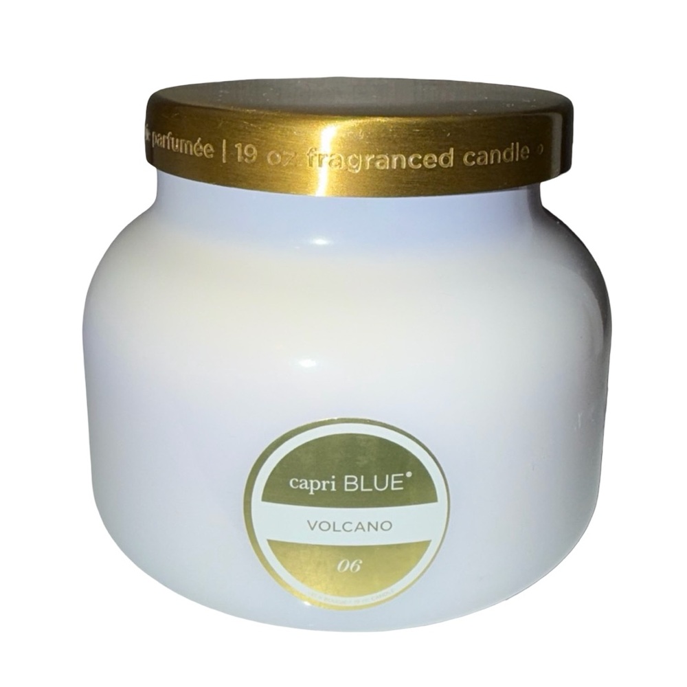 Capri Blue Volcano Scented Candle - purple with Gold Lid